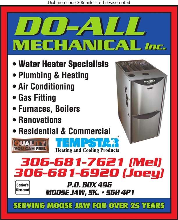 DoAll Mechanical Moose Jaw SK