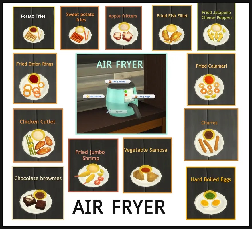 Air Fryer Sims 4 Cuisine & Food Mods Explore Delicious Creations