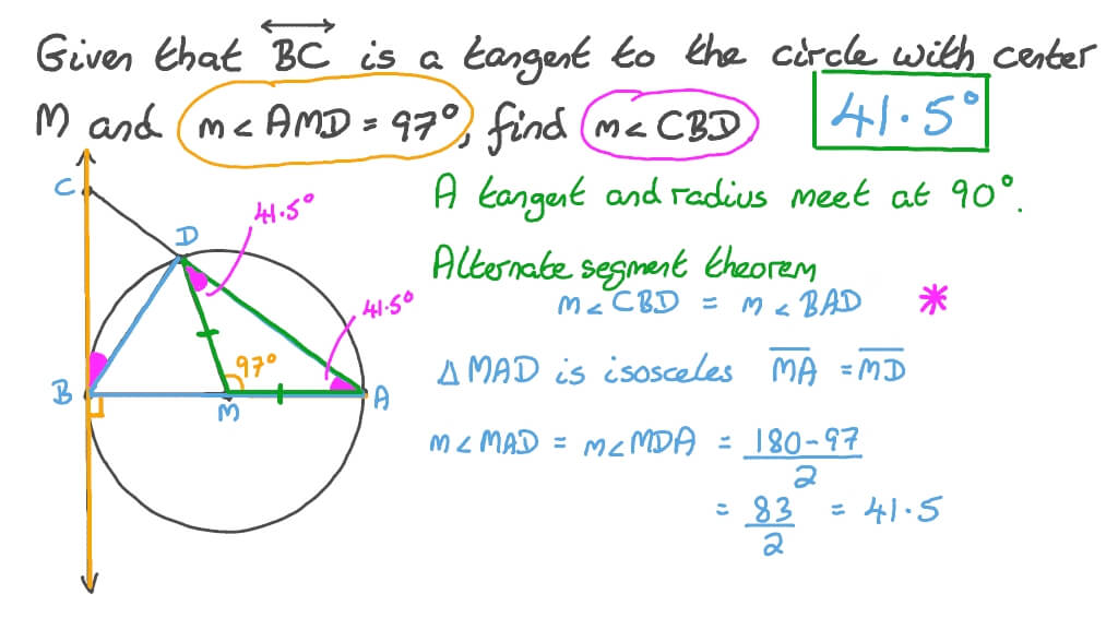 Question Video Finding the Measure of an Angle using the Relationship
