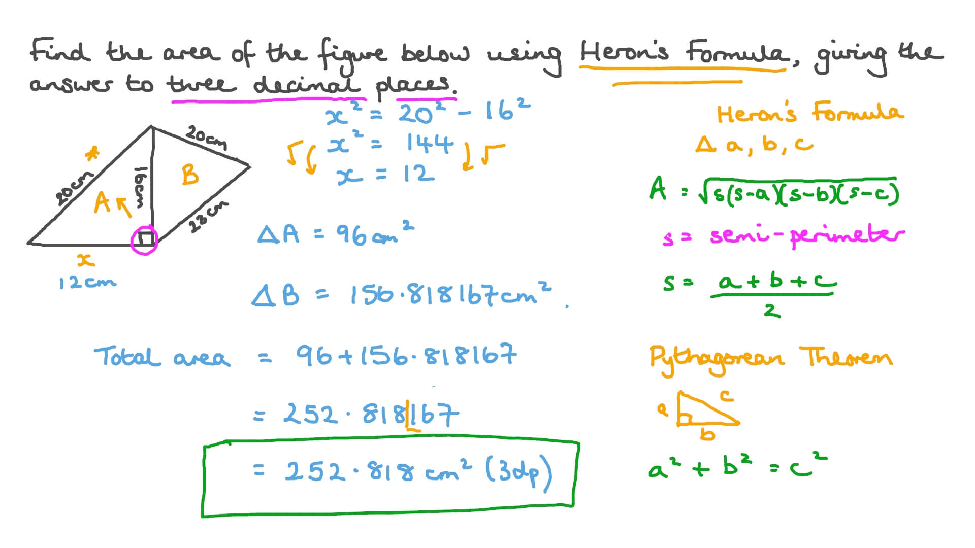 Heron\'s Formula Calculator With Square Root GESTUDD