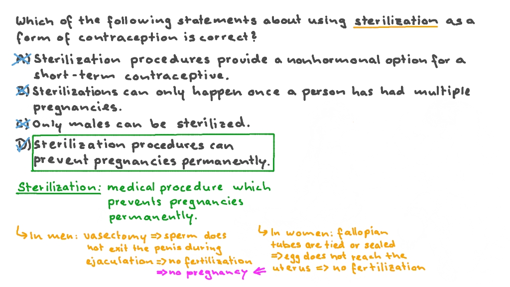 Question Video Identifying the Correct Statement about Sterilization