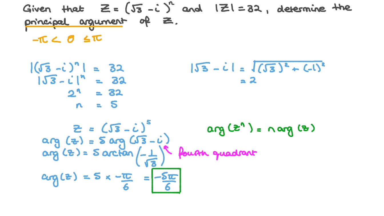 Argument Of Complex Number complex numbers / 4.4 converting from