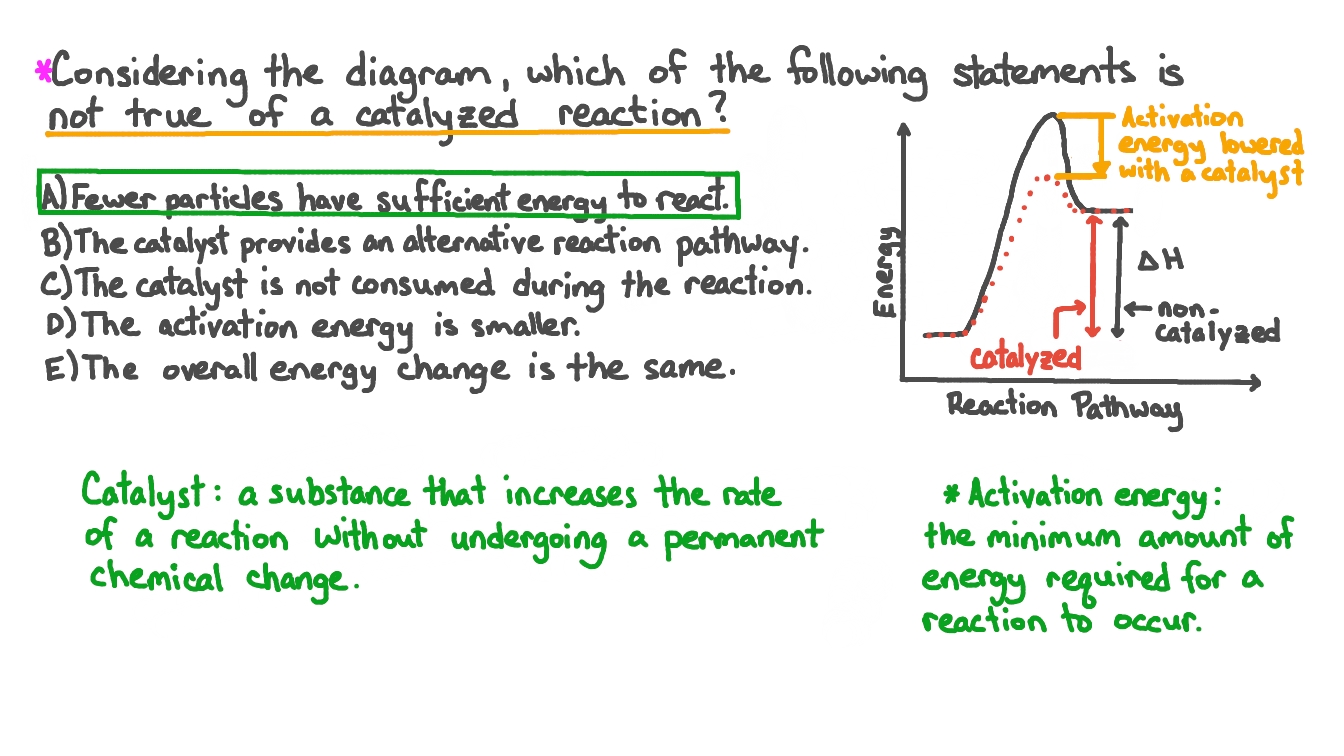 Question Video Determining What Is Not True about a Catalyzed Reaction
