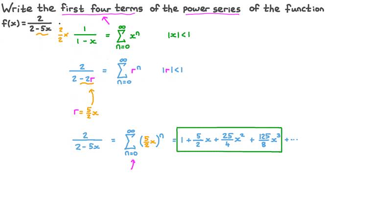 Lesson Representing Rational Functions Using Power Series Nagwa