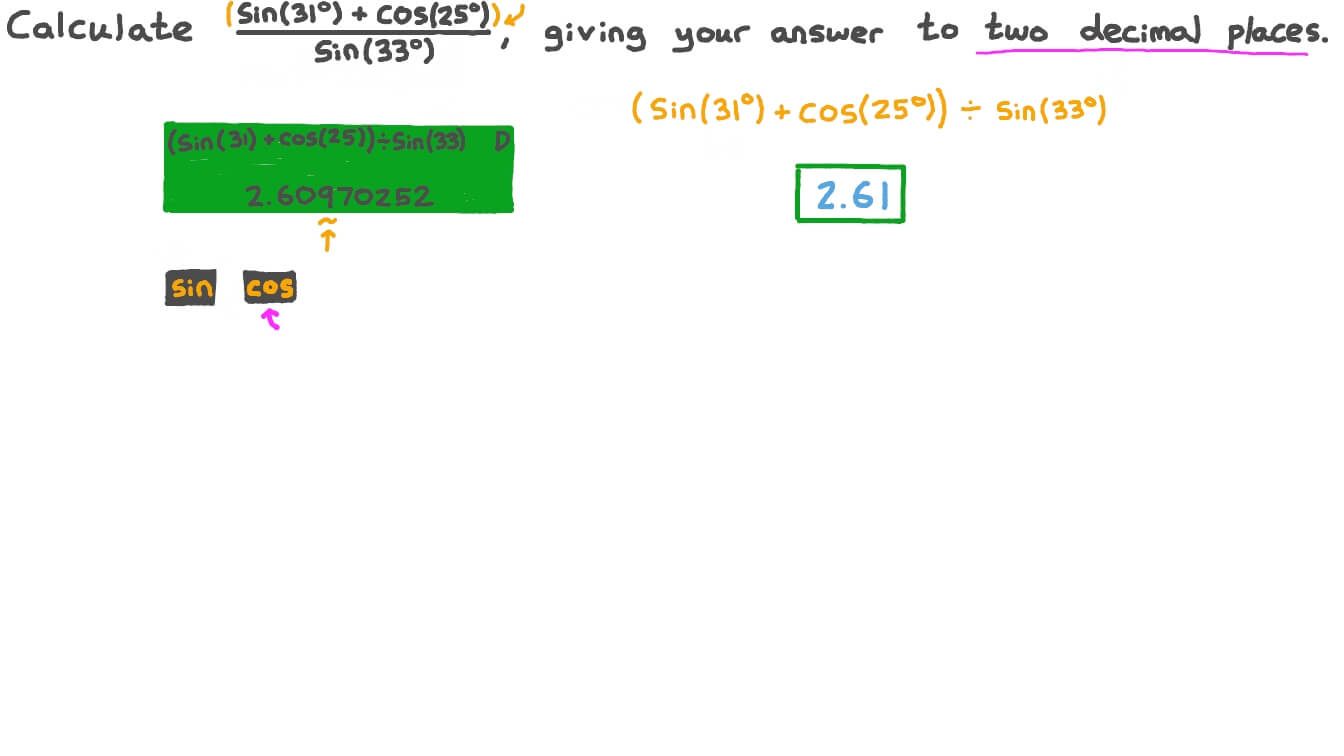 Question Video Using a Calculator to Evaluate an Expression Involving