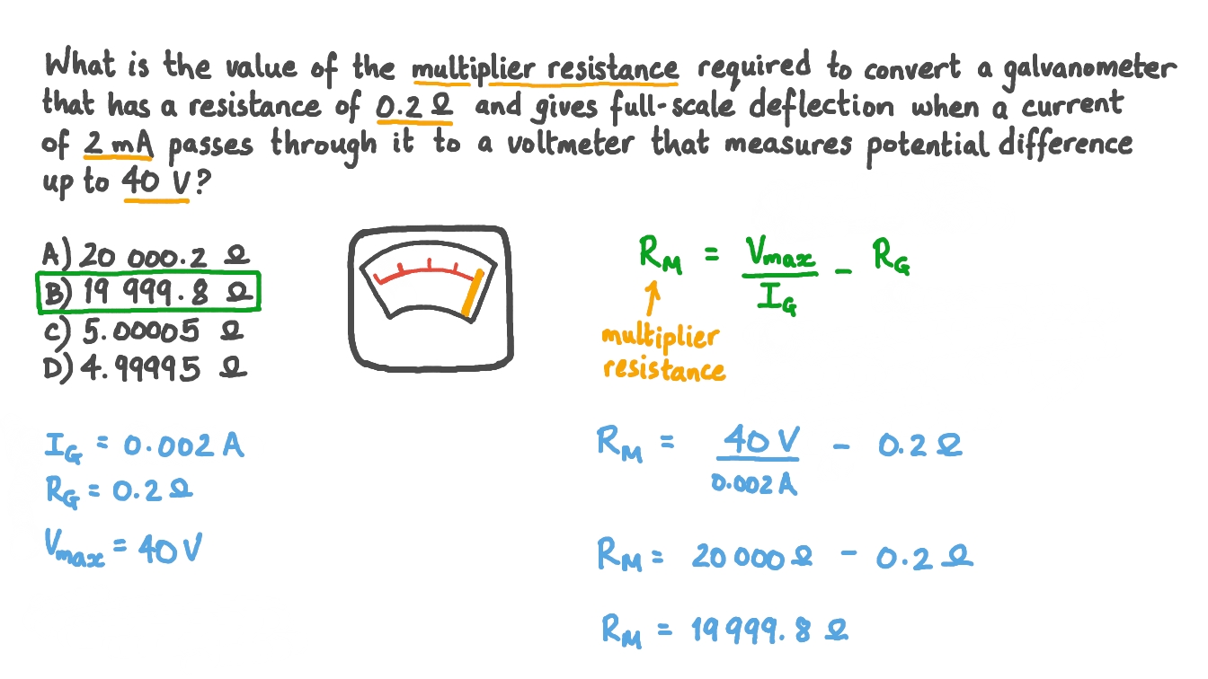 Question Video Determining the Value of the Resistance of the