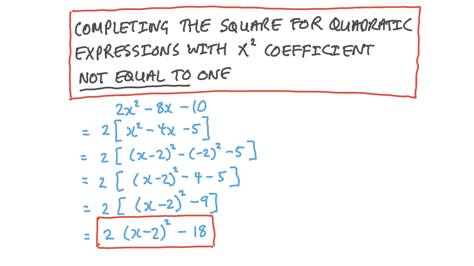 Completing The Square