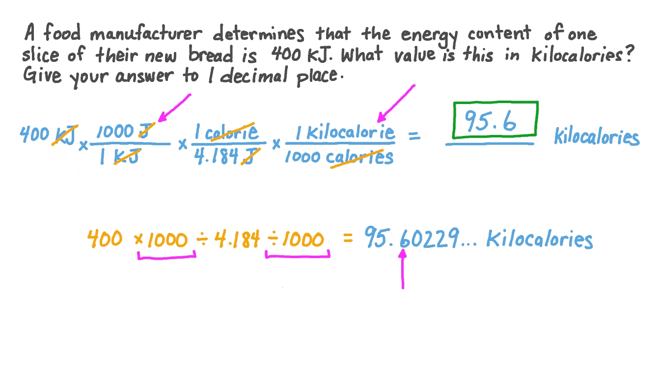 Kj to Kcal Conversion JordynldGoodwin