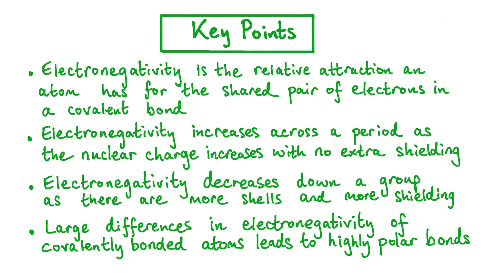 Lesson Electronegativity Nagwa