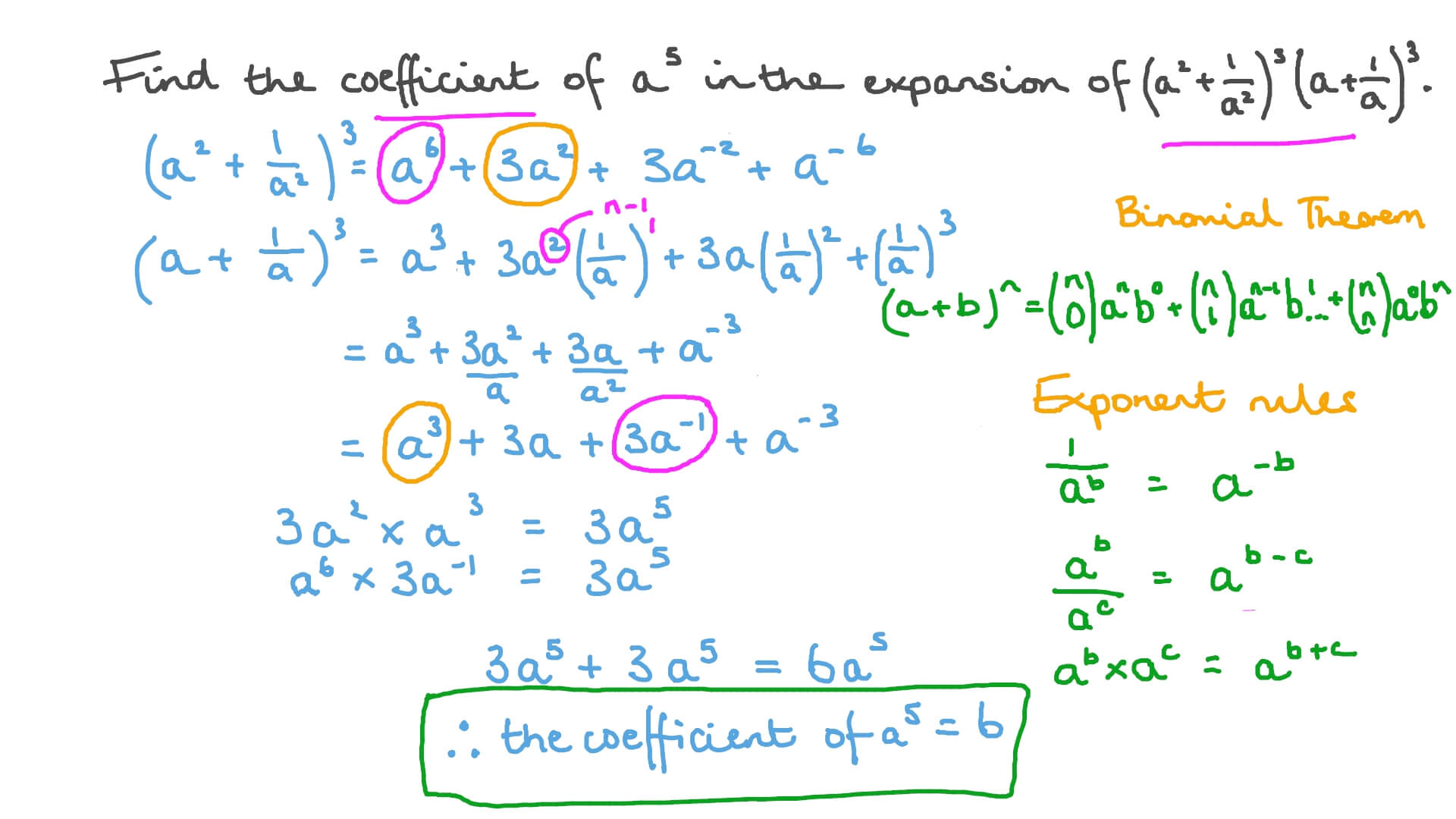 Question Video Finding the Coefficient of a Certain Degree of the