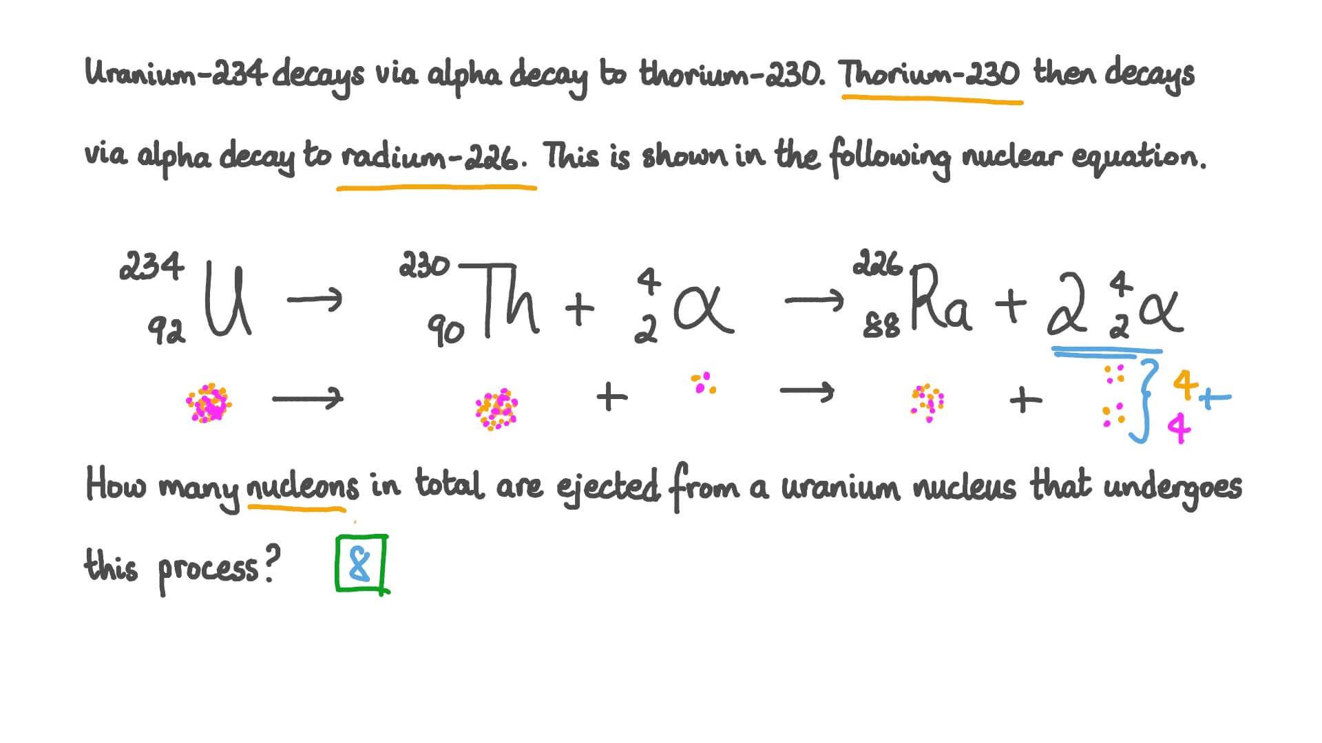 Question Video Solving Nuclear Equations Involving Alpha