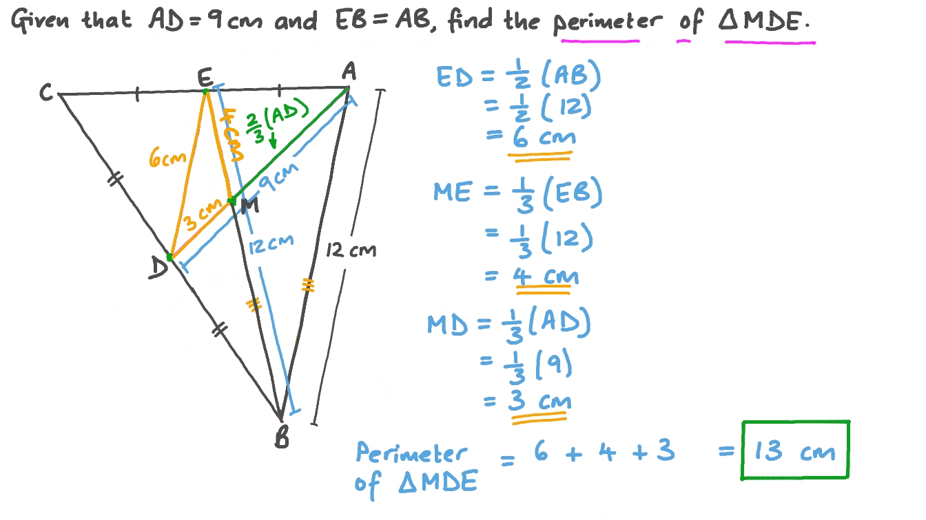 Question Video Finding the Perimeter of a Triangle Using the