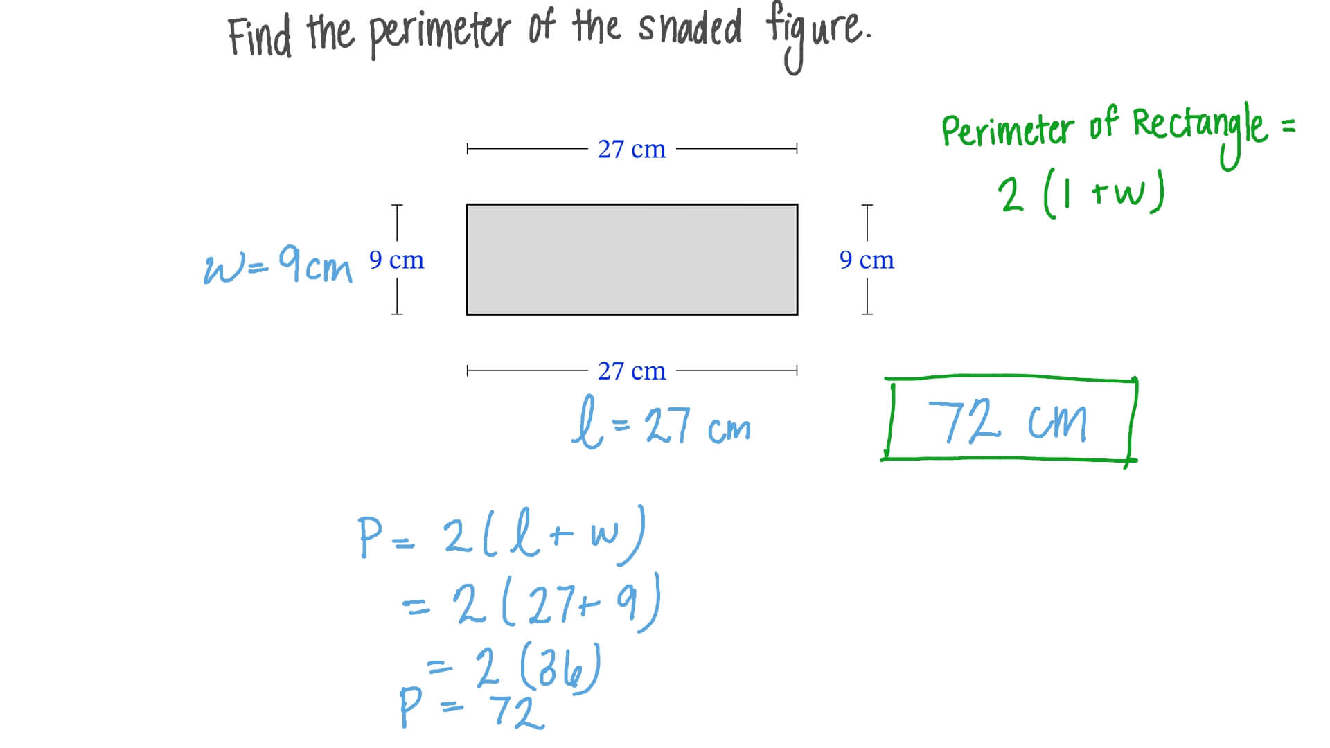 Question Video Finding the Perimeter of a TwoDimensional