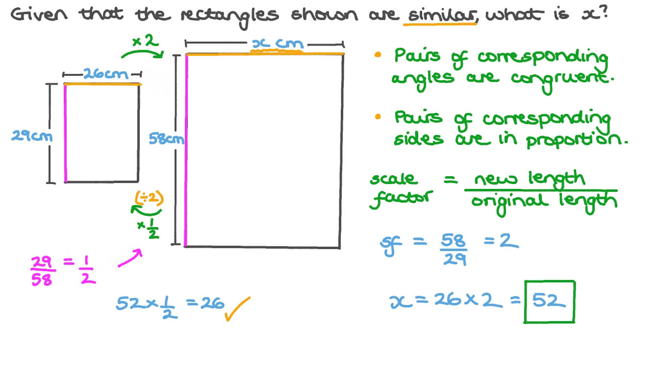 Question Video Finding the Length of a Rectangle’s Side given Its