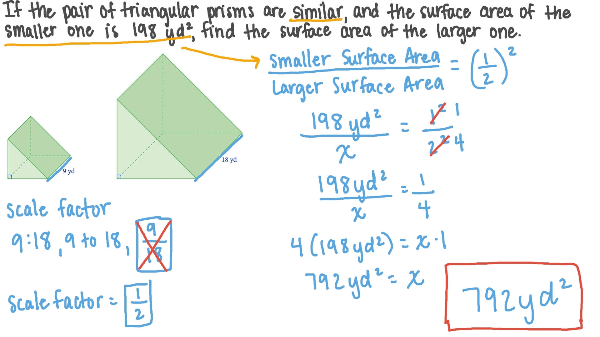 Surface area formula of a triangular prism - fessson