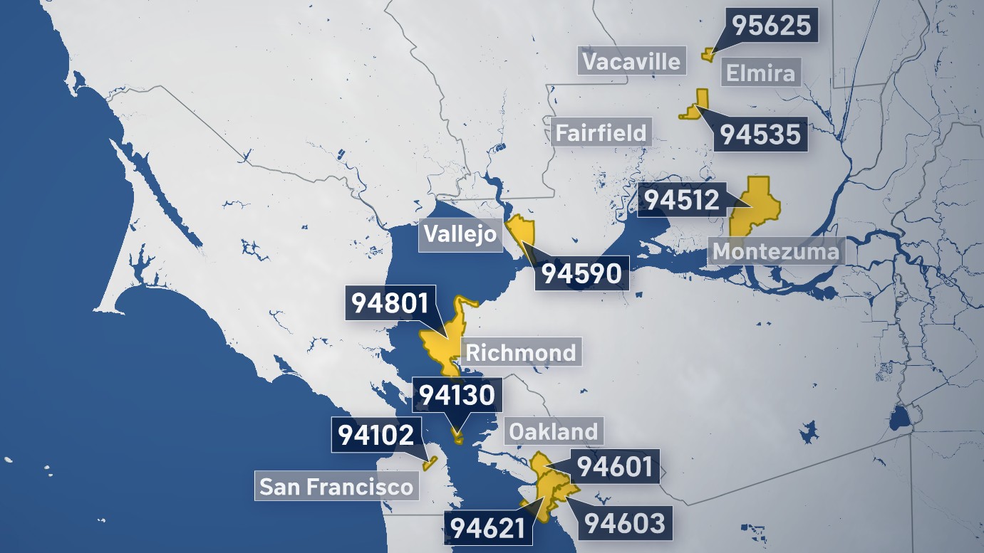 Race to Vaccinate 10 Bay Area ZIP Codes Prioritized by the State NBC