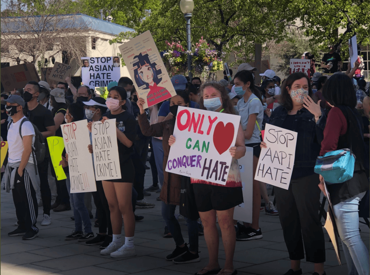 Hundreds March Against Anti-Asian Hate, Violence in Mountain View - Vimarsana News