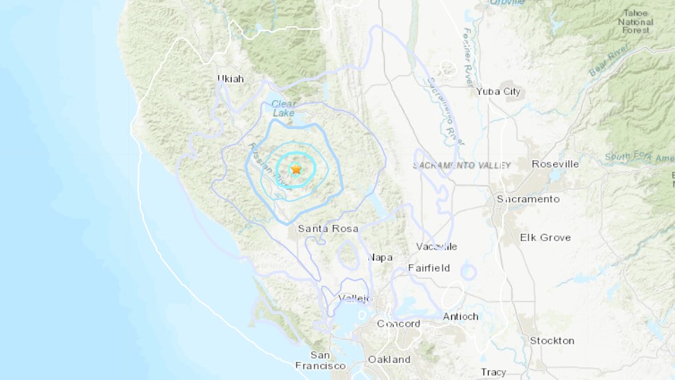 Sonoma County Earthquake Map Preliminary 4.2 Magnitude Earthquake Strikes in Northern Sonoma County
