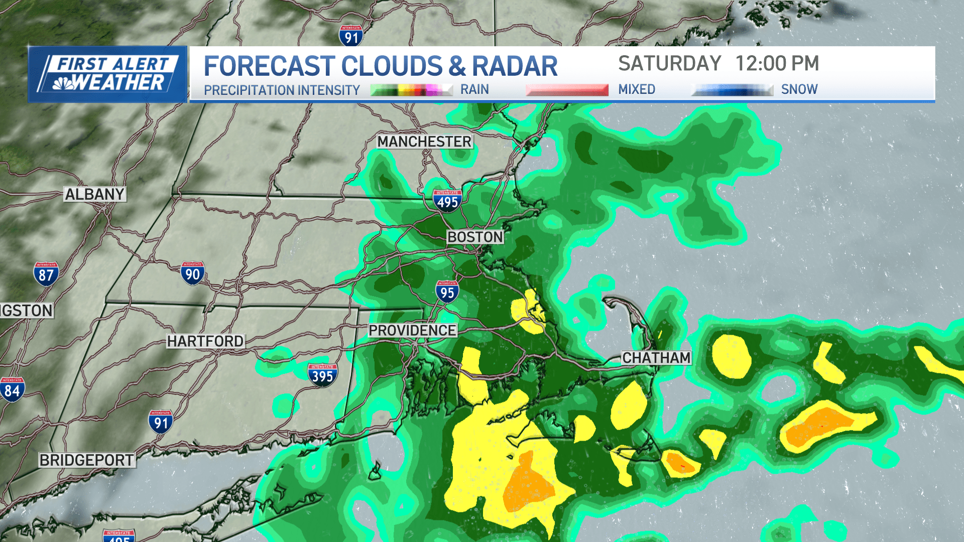 Scattered showers expected in Greater Boston on Saturday