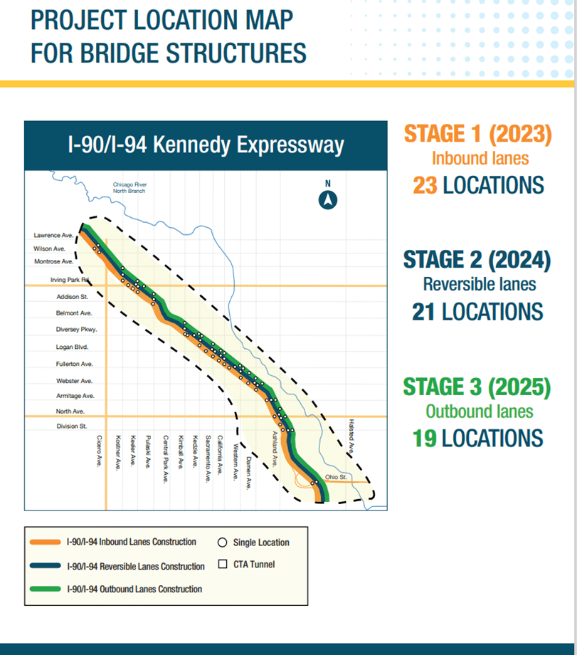 Where Will the Kennedy Expressway Construction Take Place? Here’s a Map