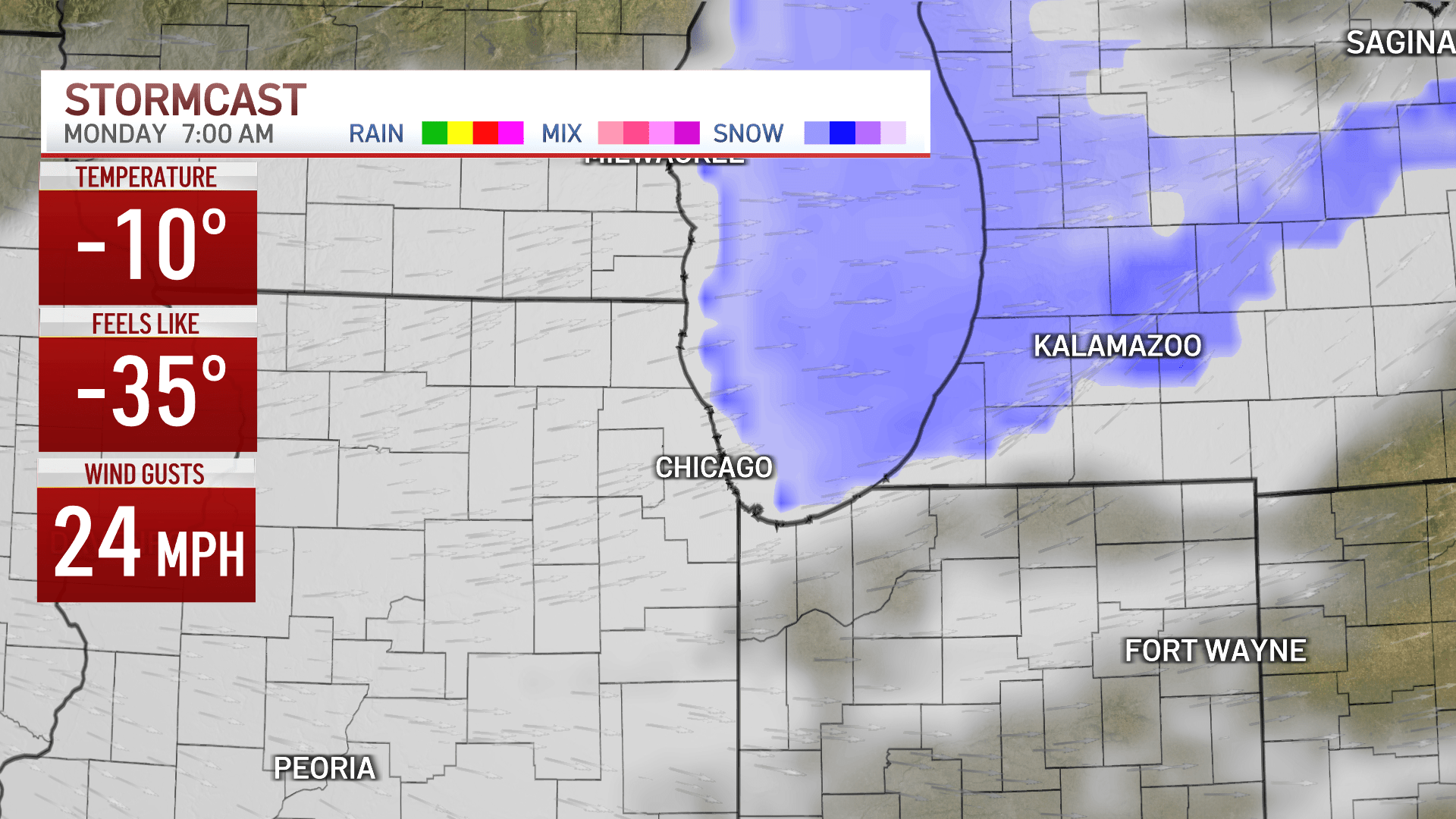 Snowfall totals Illinois Foot of snow or more possible in Chicago area