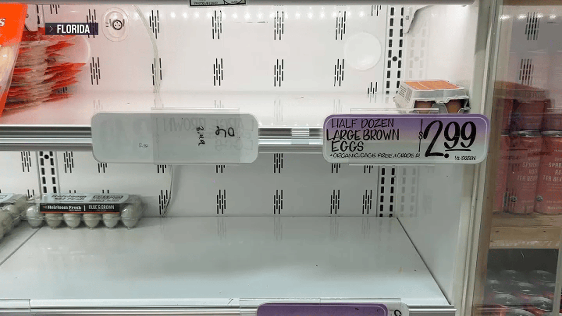 Egg shortage causes empty shelves
