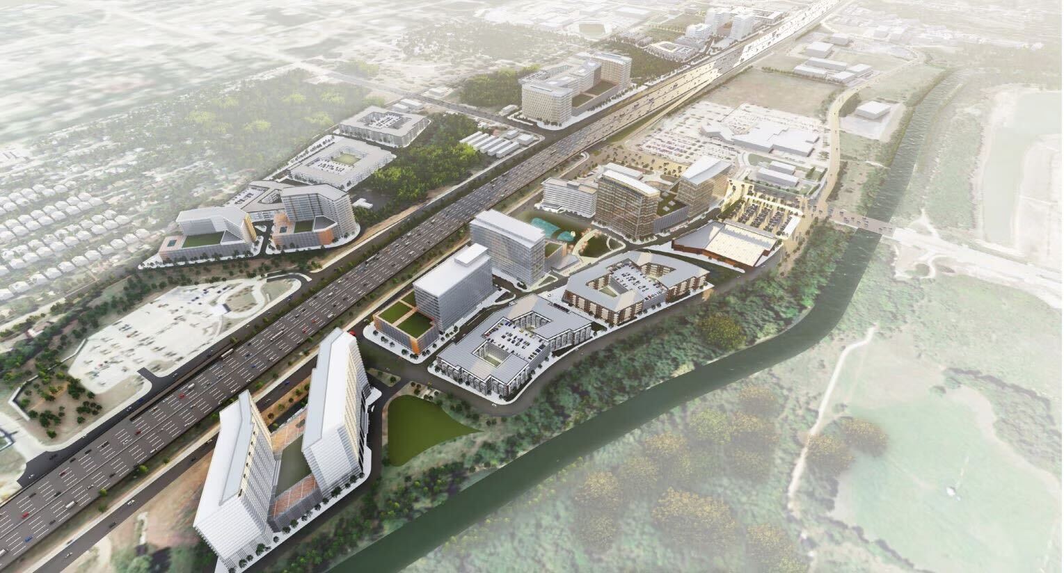 High rise development coming along I30 at Beltline in Grand Prairie