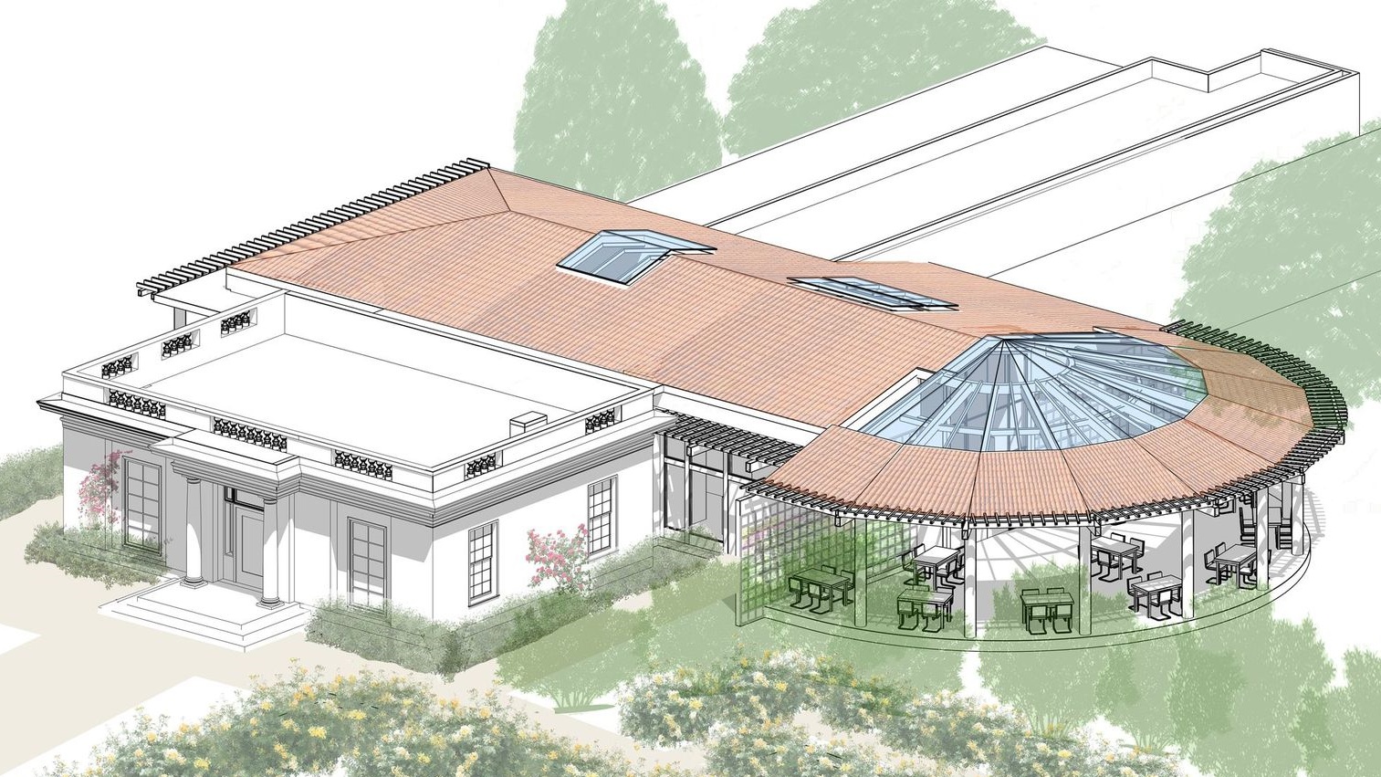 A Renovation Blooms for The Huntington’s Rose Garden Tea Room NBC Los