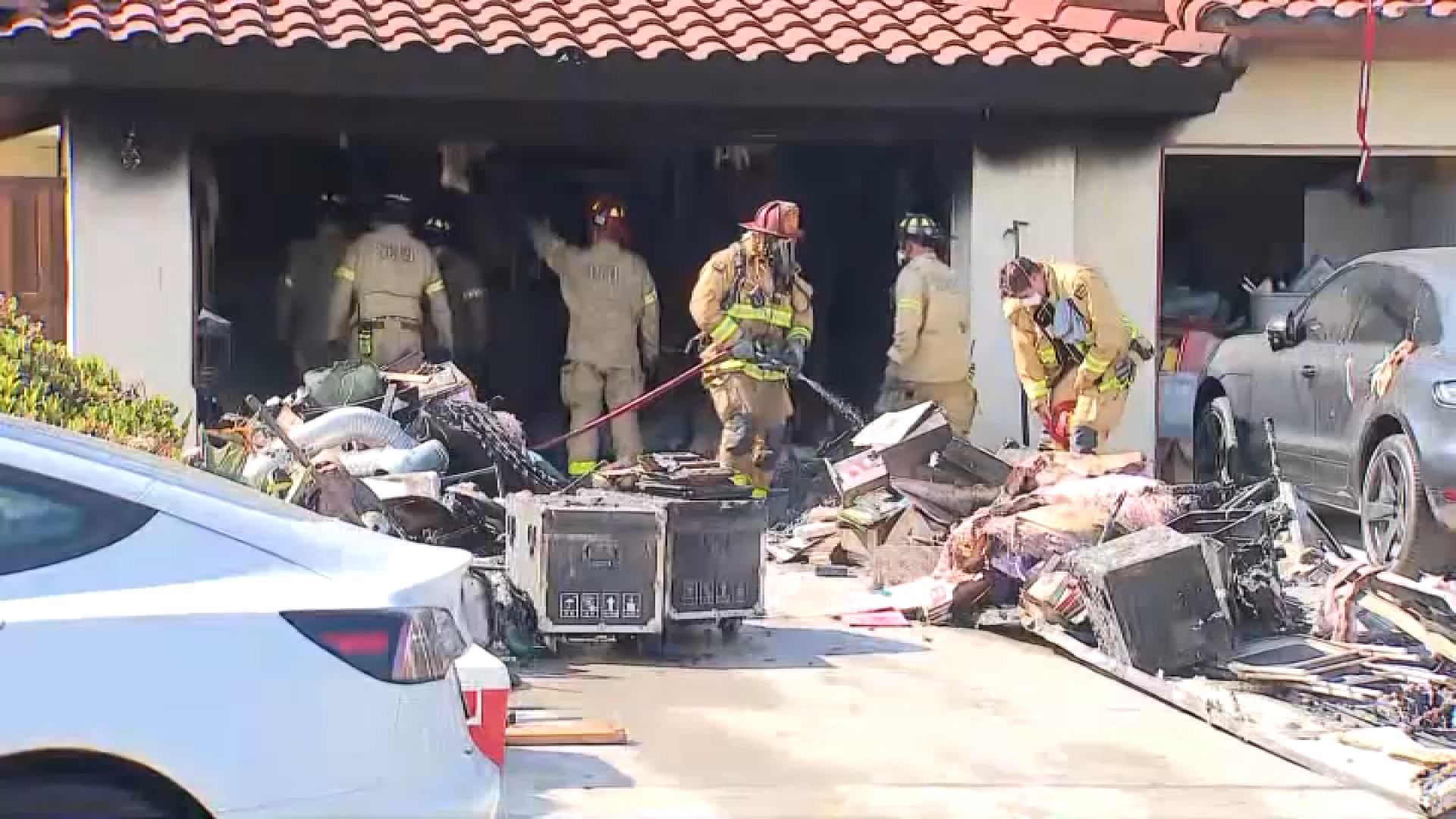 Home damaged by fire in Carmel Valley