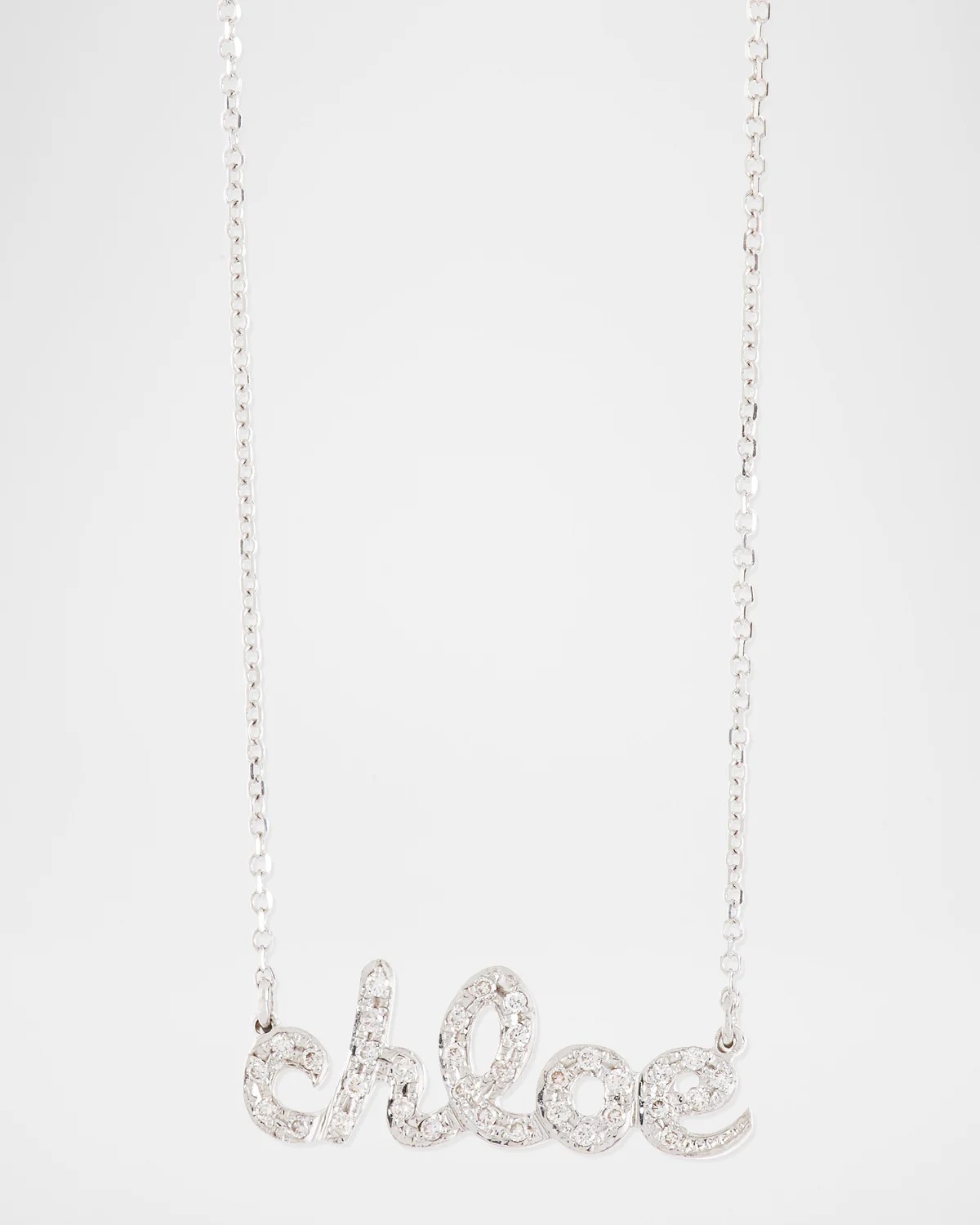 Sarah Chloe Ava 14k Gold Cutout Name Necklace Neiman Marcus