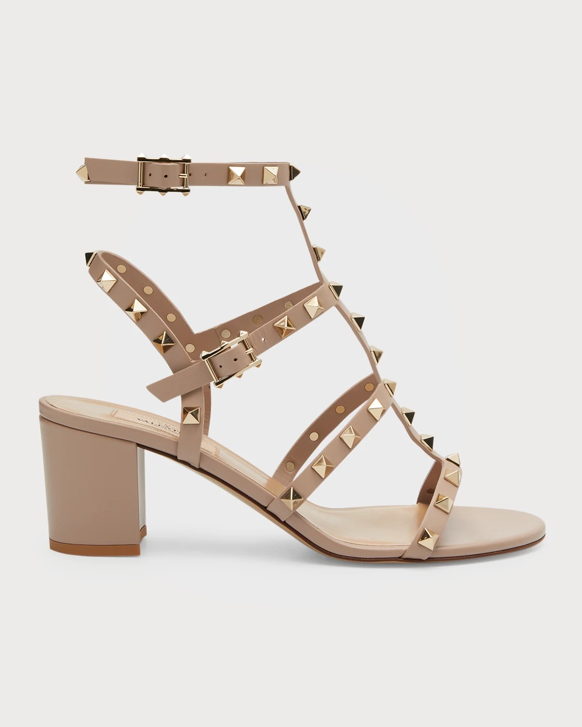 Valentino Garavani Rockstud Caged 60mm Slide Sandals Neiman Marcus