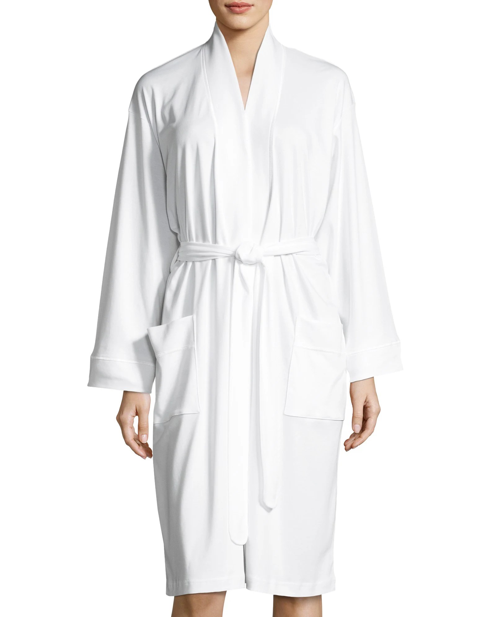 Hanro Cotton Jersey Short Robe Neiman Marcus