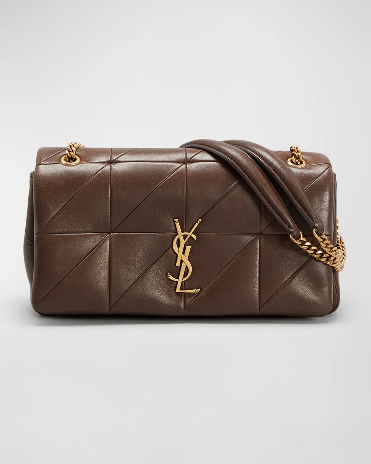 Saint Laurent Jamie Medium CornellyEffect Satin and Leather Chain Bag