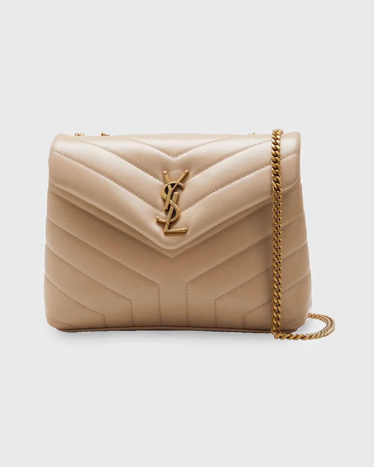 Saint Laurent Loulou Small Matelasse Calfskin FlapTop Shoulder Bag