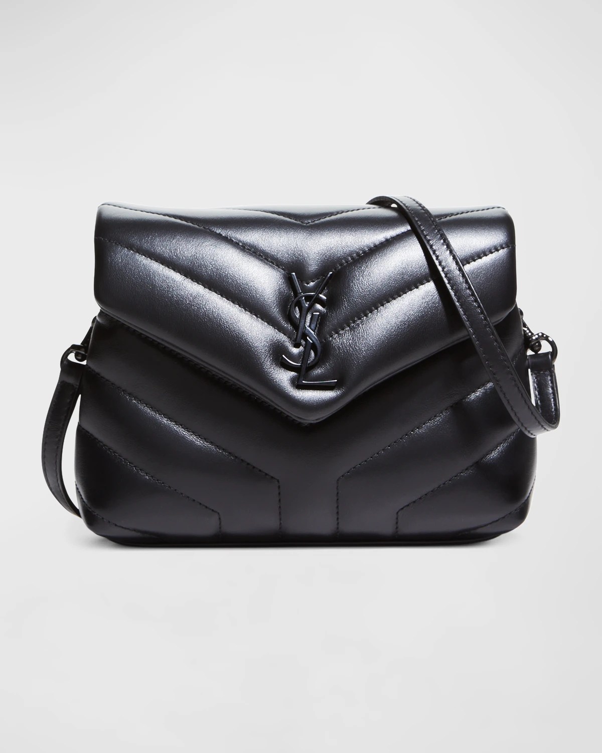 Saint Laurent Loulou Small Matelasse Calfskin FlapTop Shoulder Bag