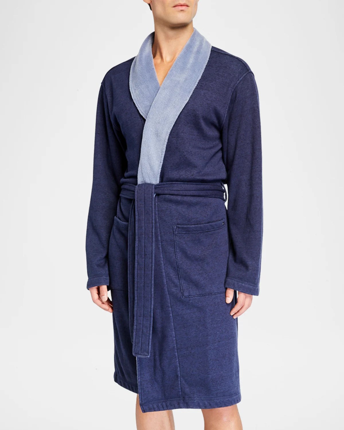 UGG Men's Turner Solid Cotton Robe Neiman Marcus