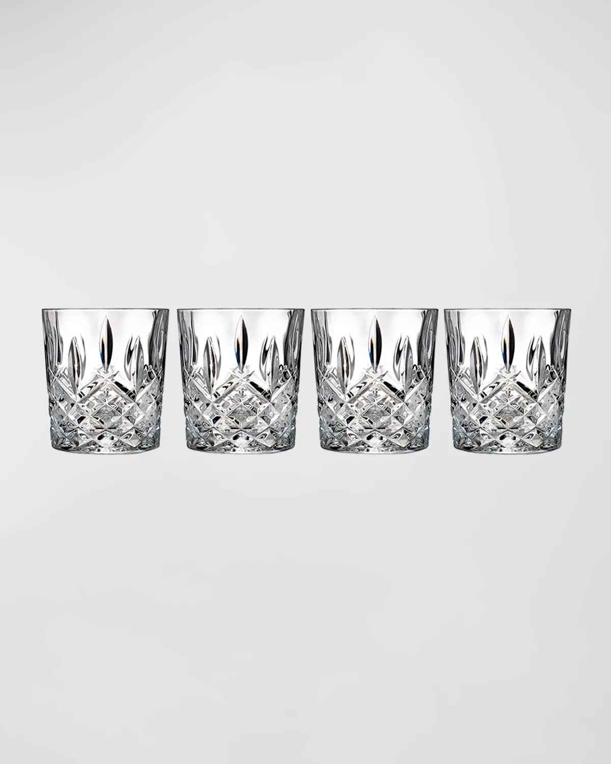 Neiman Marcus Impero Blue DoubleOld Fashioned Glasses, Set of 4