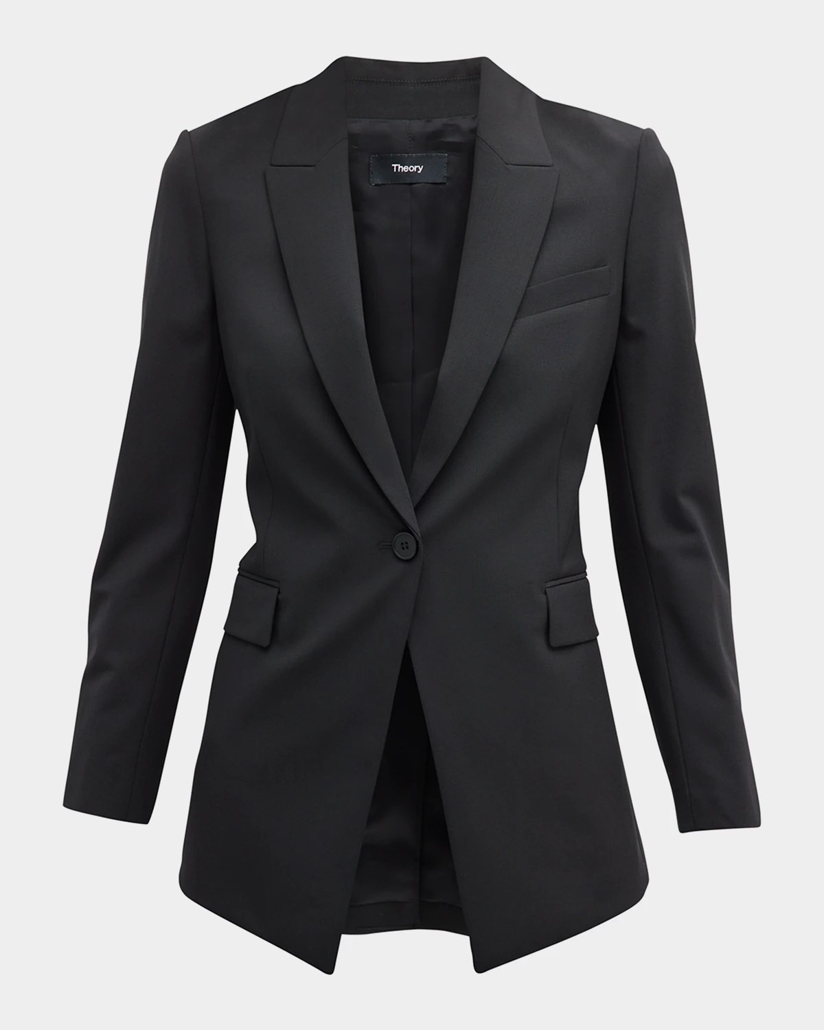 Theory OneButton Good Wool Suiting Jacket Neiman Marcus
