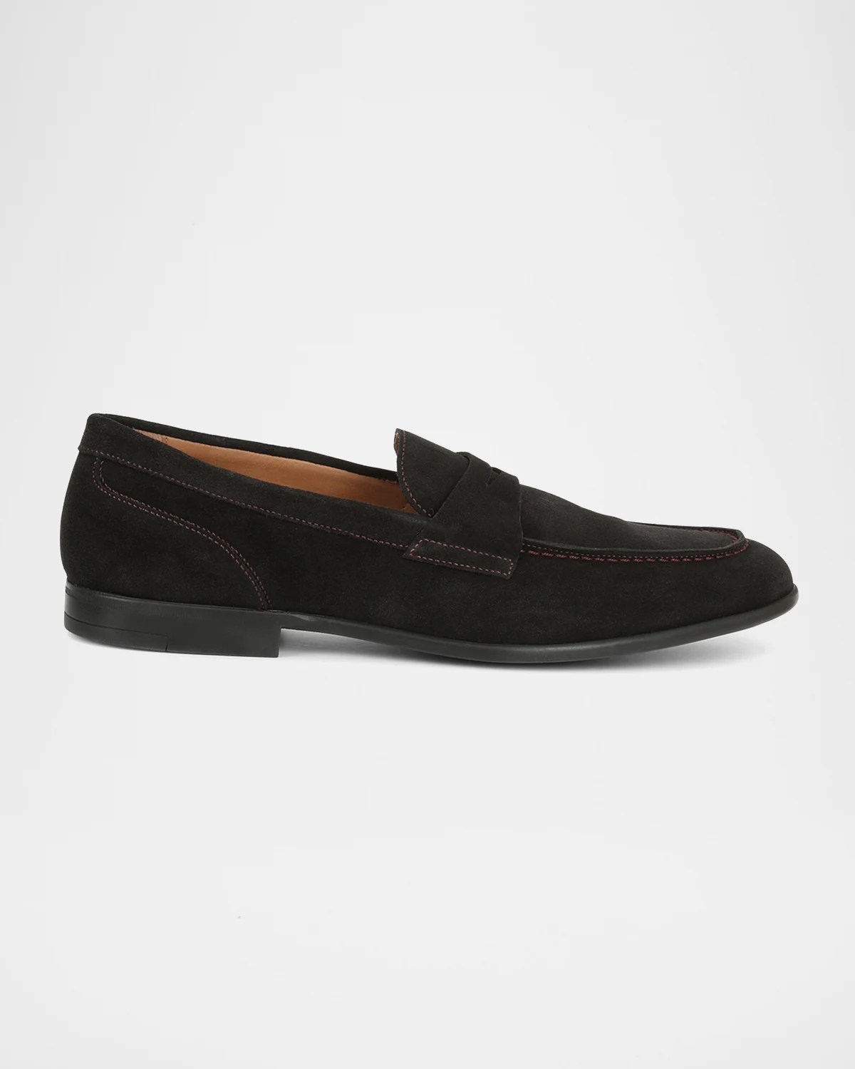 John Lobb Men's Hendra Suede Penny Loafers Neiman Marcus