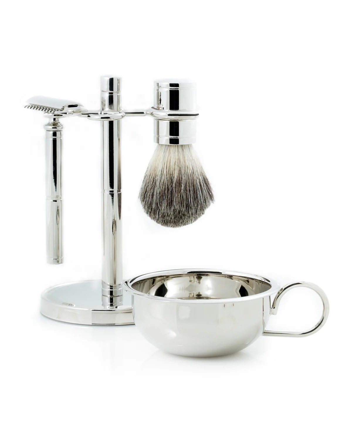 BeyBerk Shaving Set w/ Safety Razor & Cream Brush Neiman Marcus