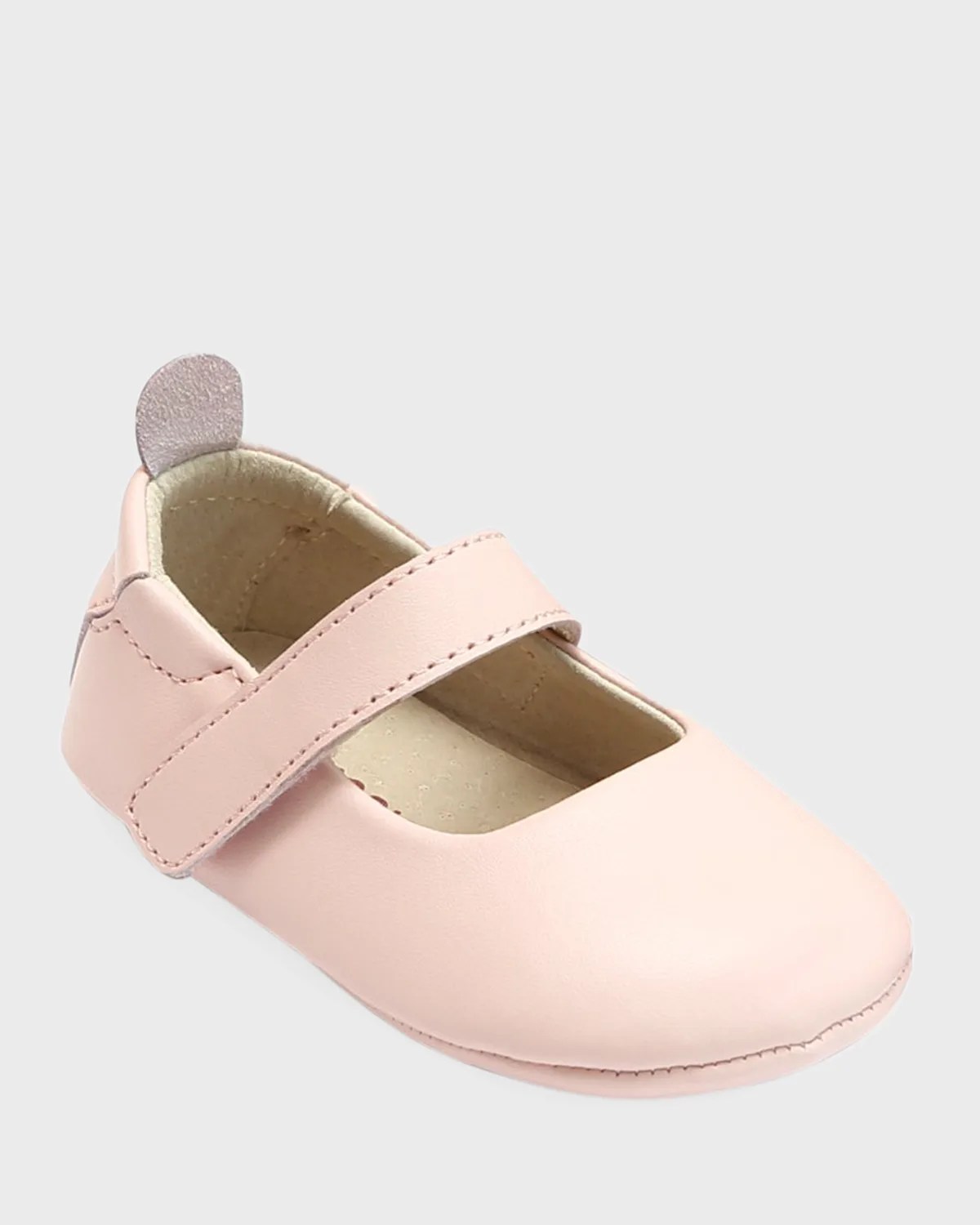 L'Amour Shoes Girl's Rosale Heart Cutout Leather Mary Jane Crib Shoes