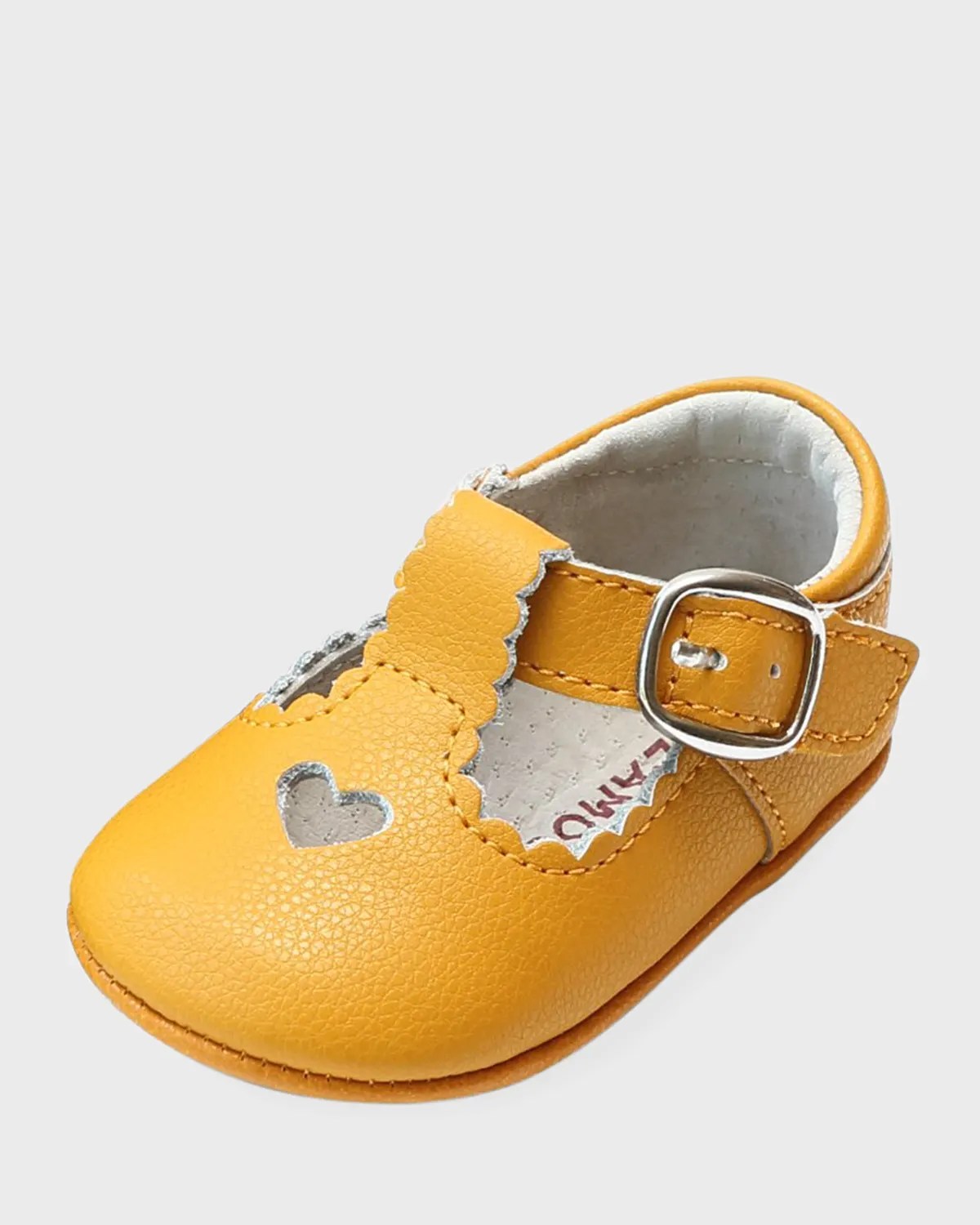 L'Amour Shoes Girl's Rosale Heart Cutout Leather Mary Jane Crib Shoes, Baby Neiman Marcus