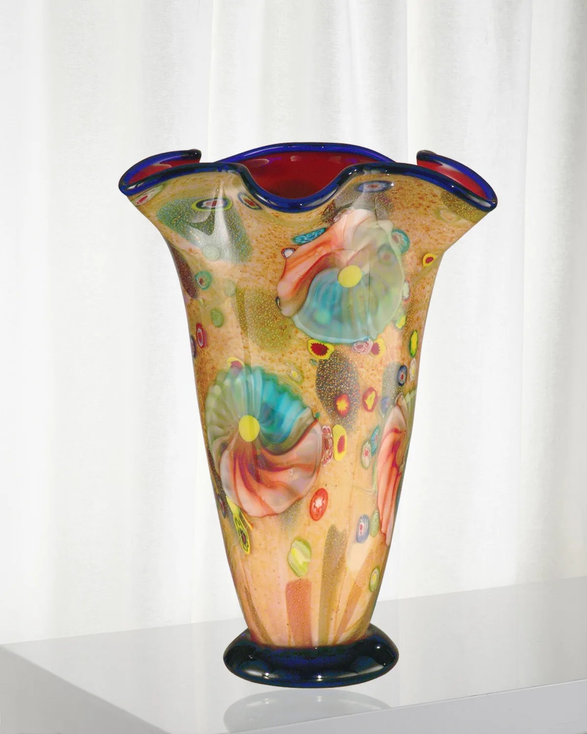 Dale Tiffany Nicholas Decorative Art Glass Vase Neiman Marcus