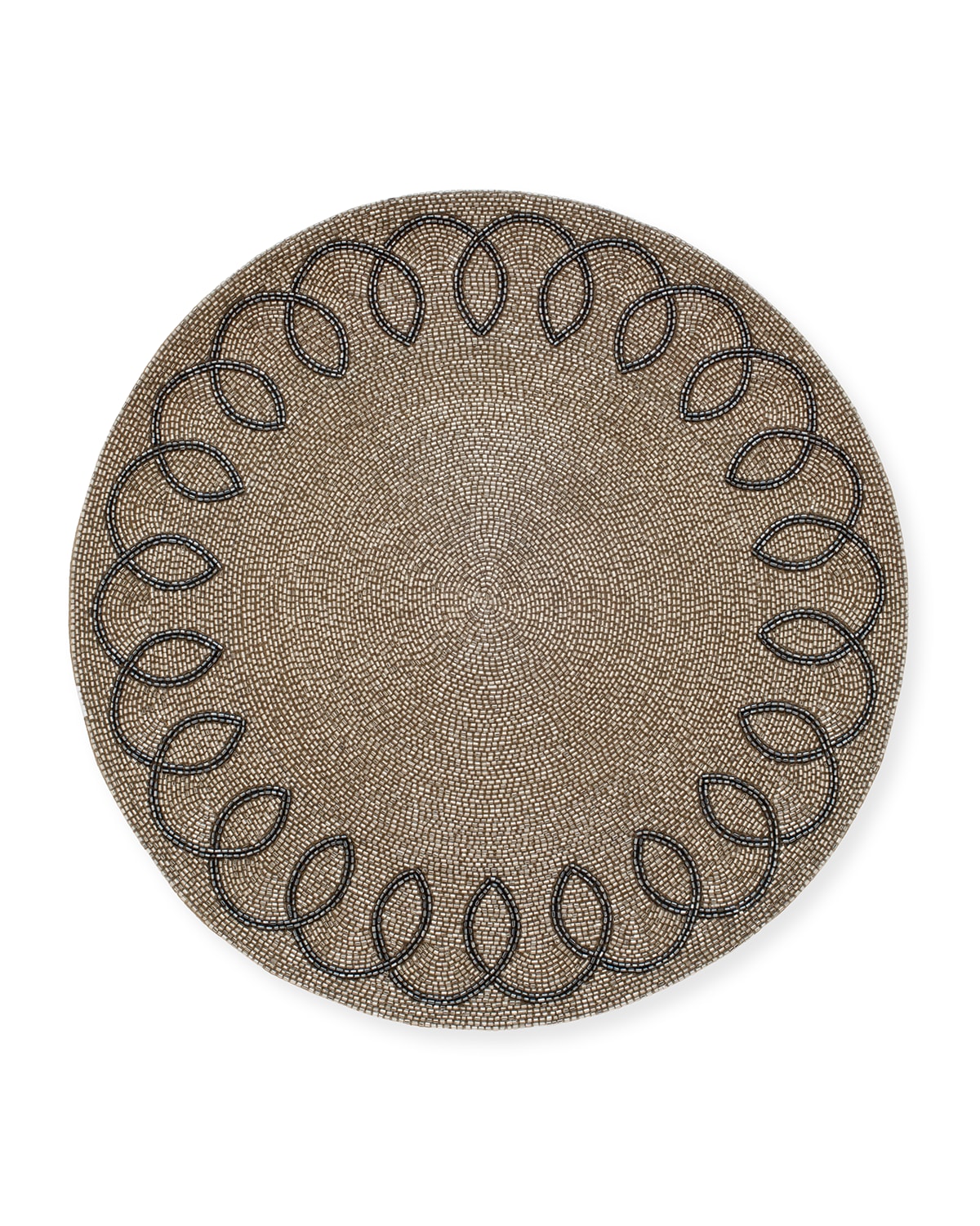 Nomi K Peacock HandBeaded Placemat, Gold Neiman Marcus