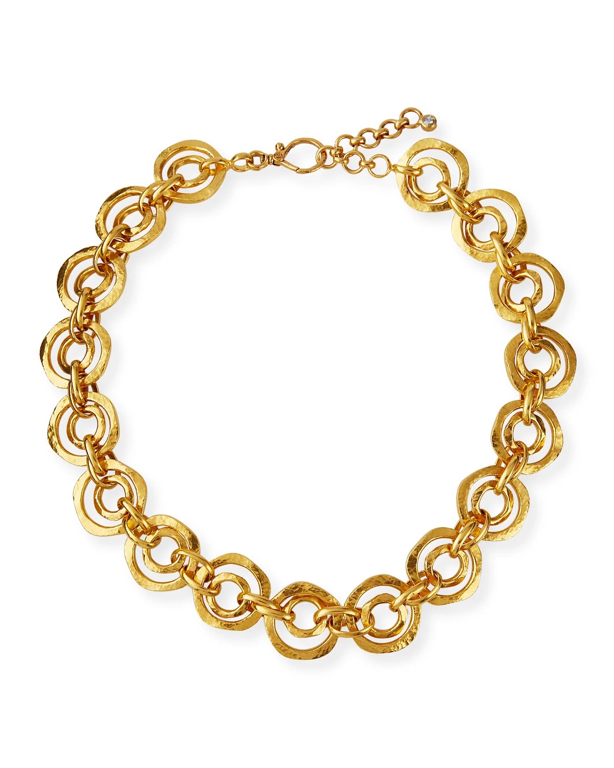 Gurhan 24K Yellow Gold Hoopla Link Necklace Neiman Marcus
