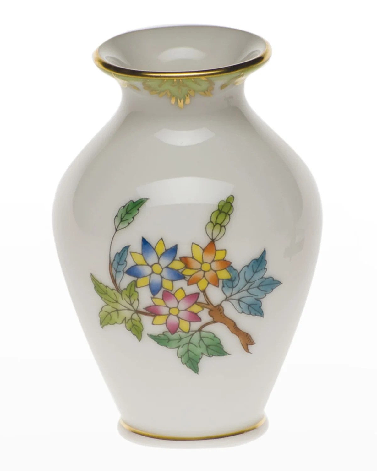 Herend Queen Victoria Green Vase Neiman Marcus