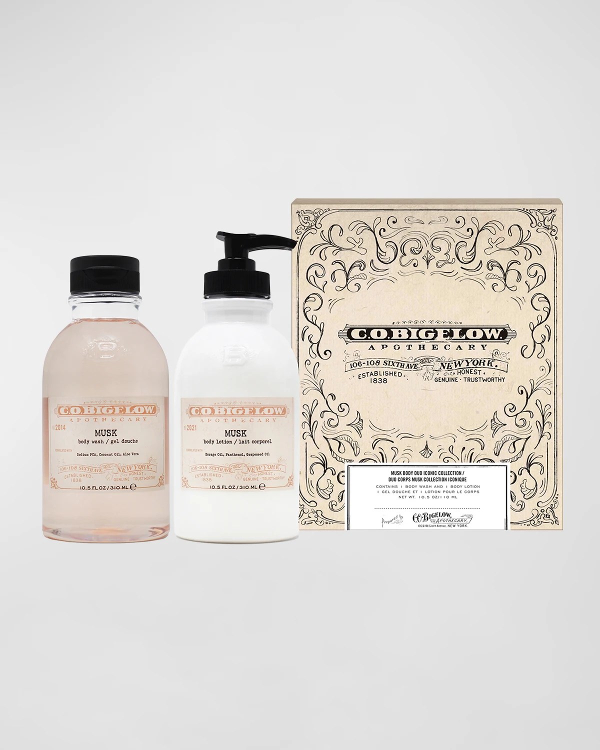 C.O. Bigelow Iconic Collection Hand Wash & Body Lotion Set, Bergamot