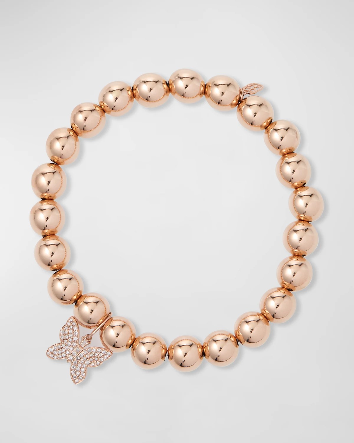 Sydney Evan 14k White Gold Diamond Bead Ball Bracelet Neiman Marcus