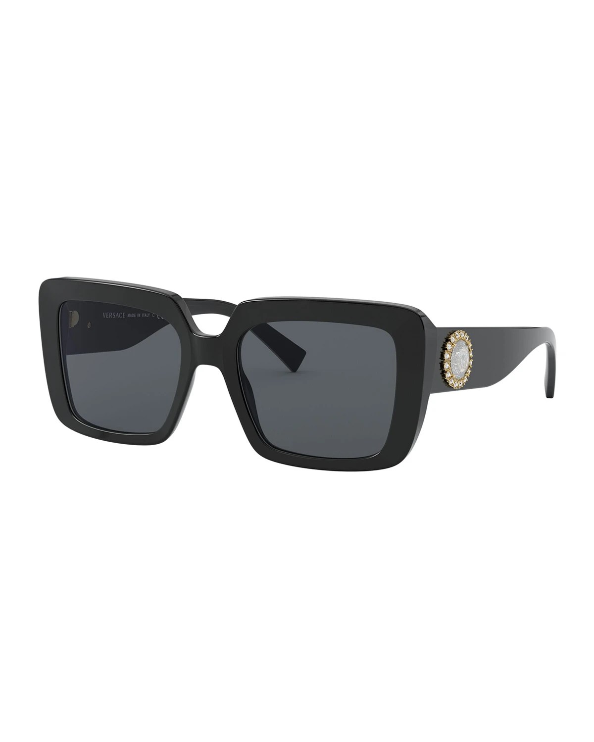 Versace Medusa Coin Square Acetate Sunglasses Neiman Marcus