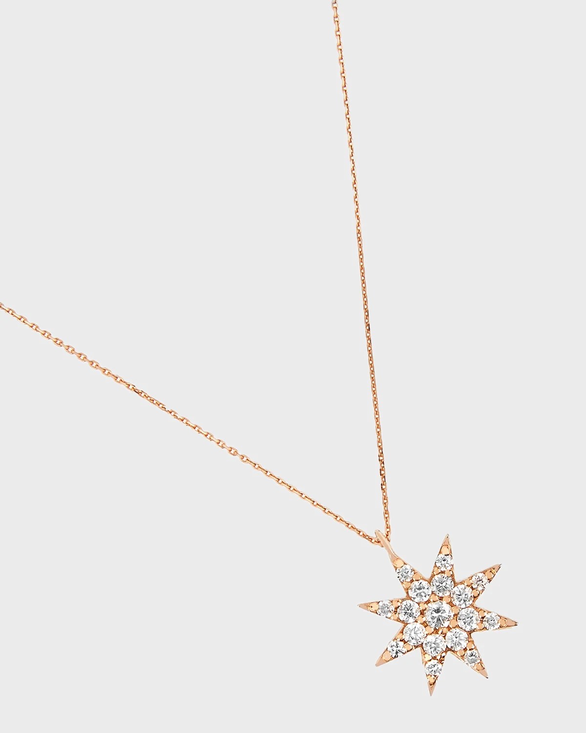 BeeGoddess 14k Rose Gold Venus Star Necklace Neiman Marcus